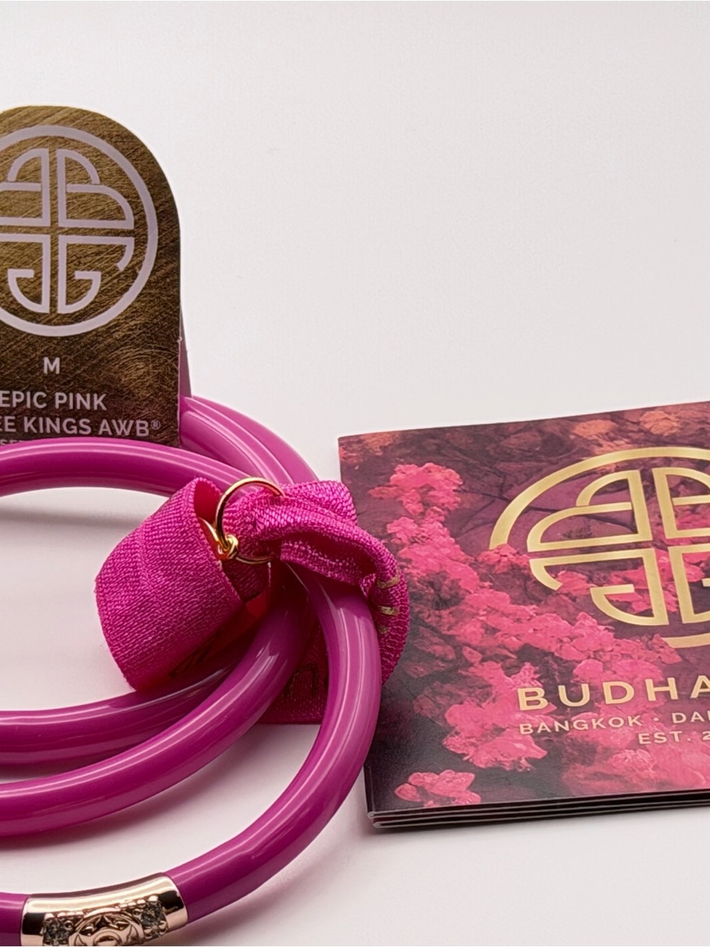 Budha Girl Theee Kings AWB Epic Pink Bangle Set Size Medium